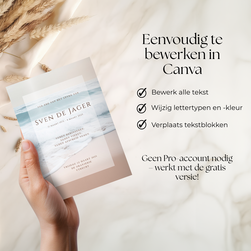 Programmaboekje uitvaart kustlijn
