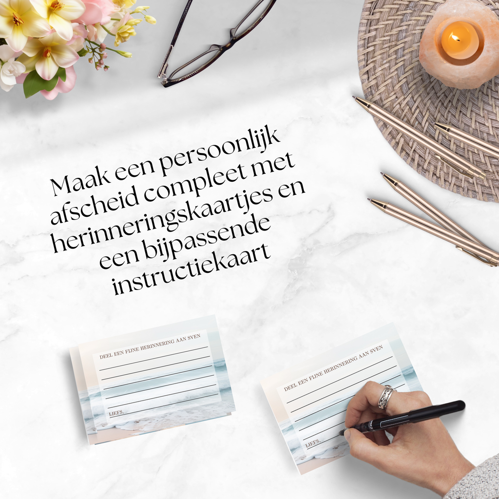 Herinneringskaartjes voor een liefdevol afscheid