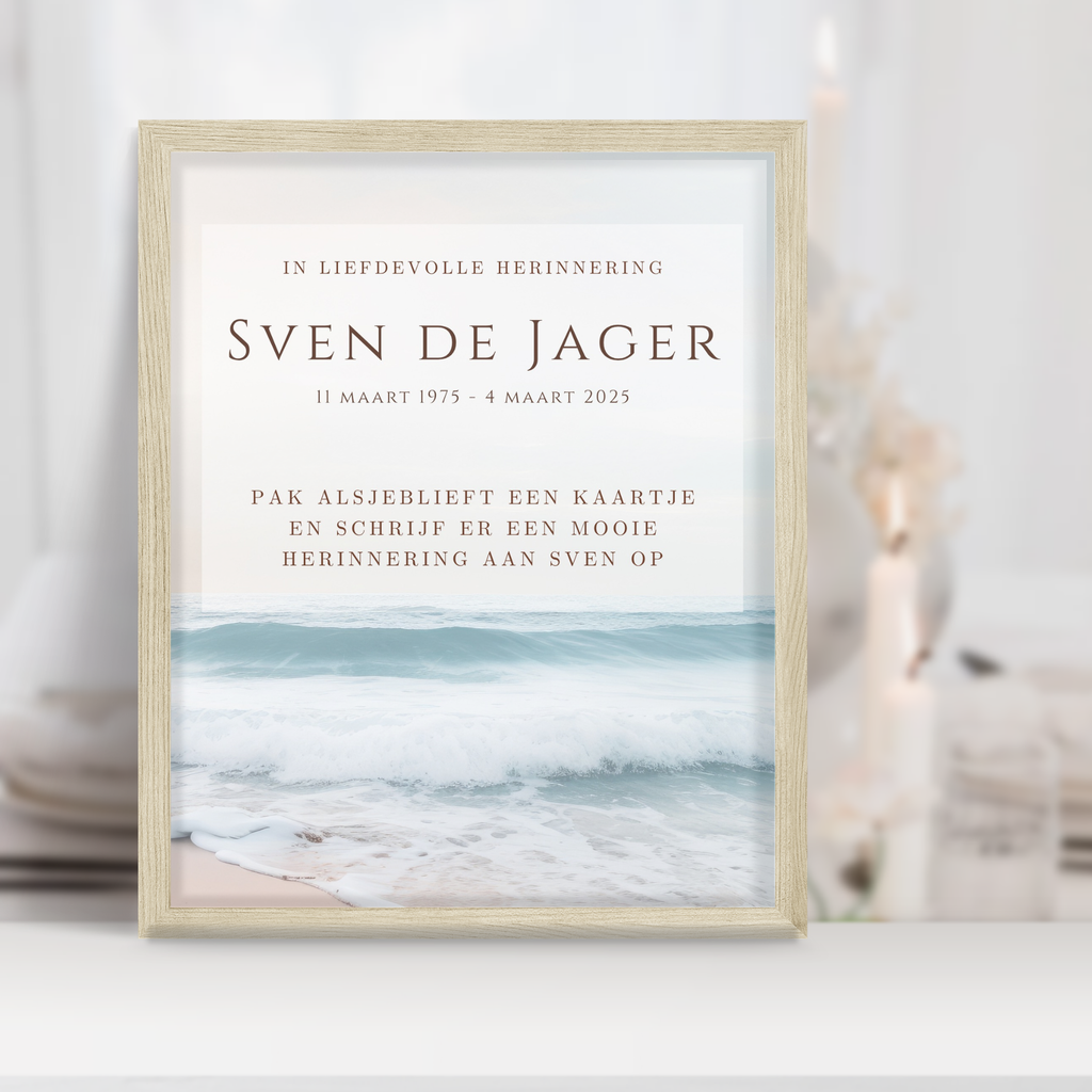 Kaartjes om herinneringen te delen tijdens een uitvaart