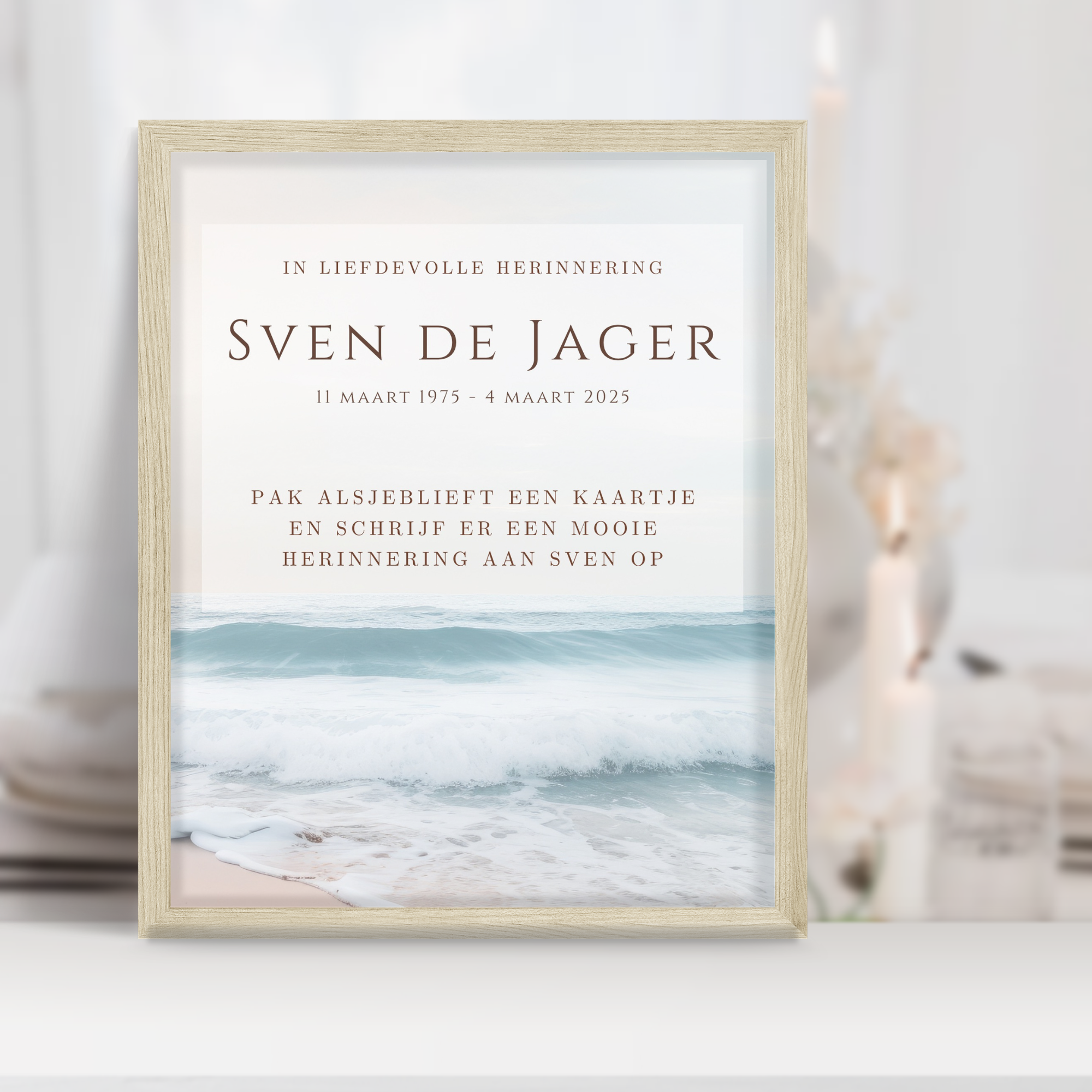 Kaartjes om herinneringen te delen tijdens een uitvaart