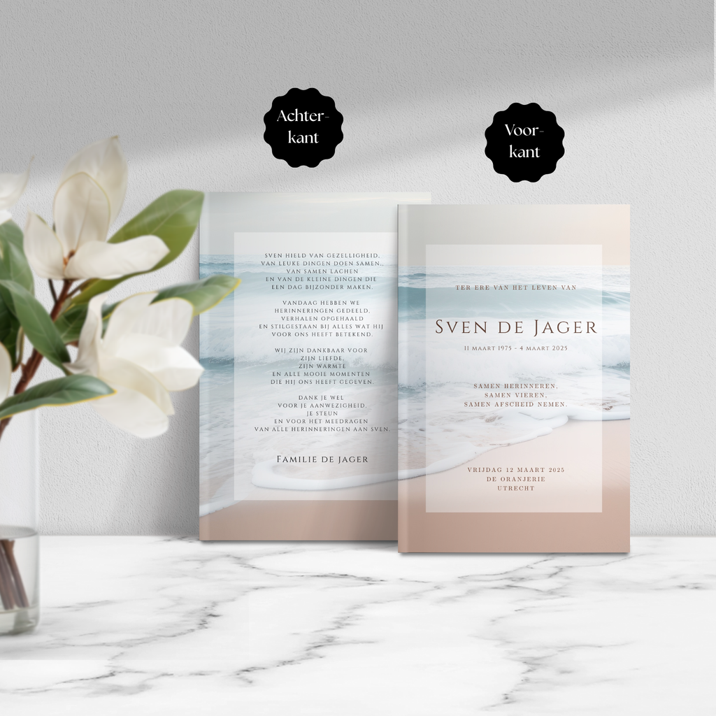 Uitvaartprogramma Canva template